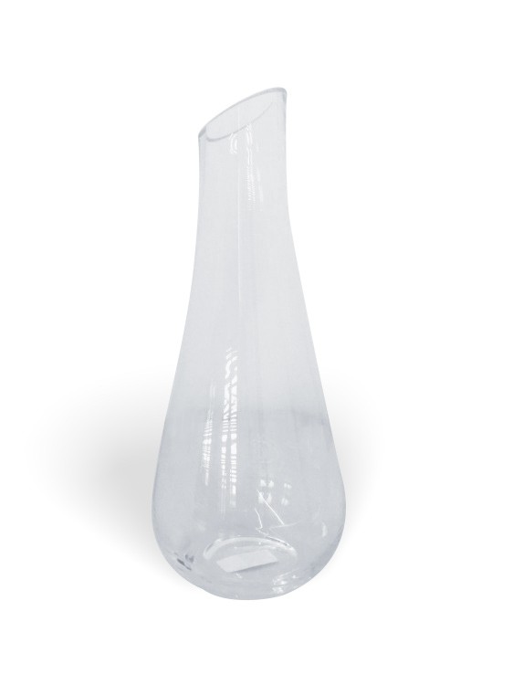 Váza sklo 33cm zkosené hrdlo | Dekorace